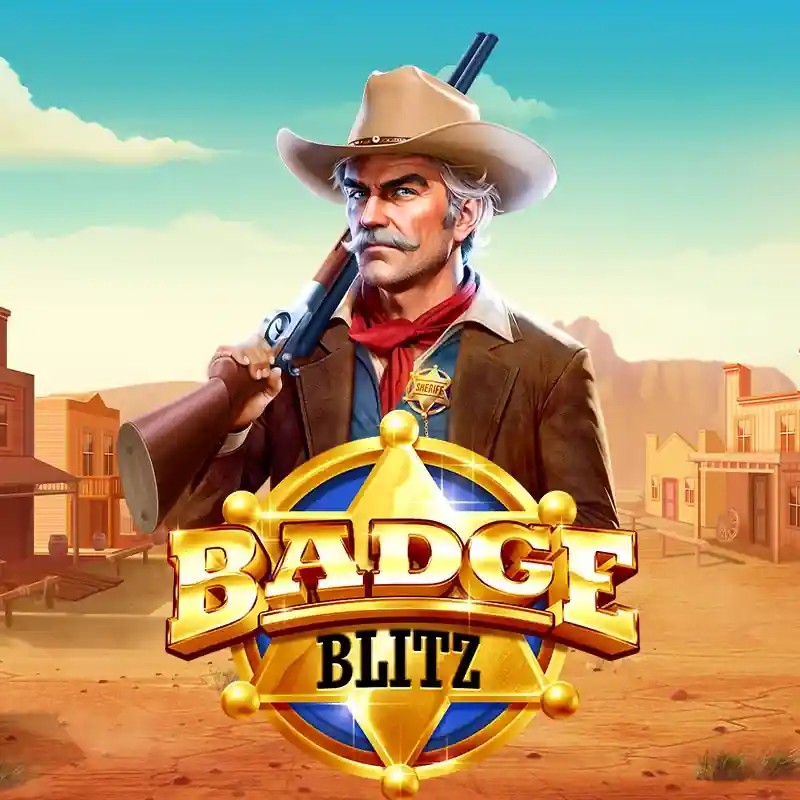 Badge Blitz slot logo by Pragmatic Play at BroWinner Casino