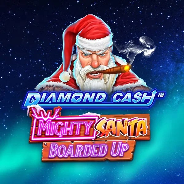 Slots logo of Diamond Cash Mighty Santa Boarded Up from Greentube at BroWinner Casino