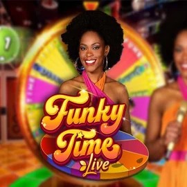 Funky Time slot logo by Evolution at BroWinner Casino